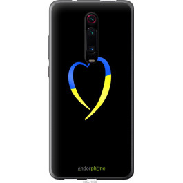 Endorphone Силіконовий чохол на Xiaomi Mi 9T Pro Жовто-блакитне серце 885u-1698-38754