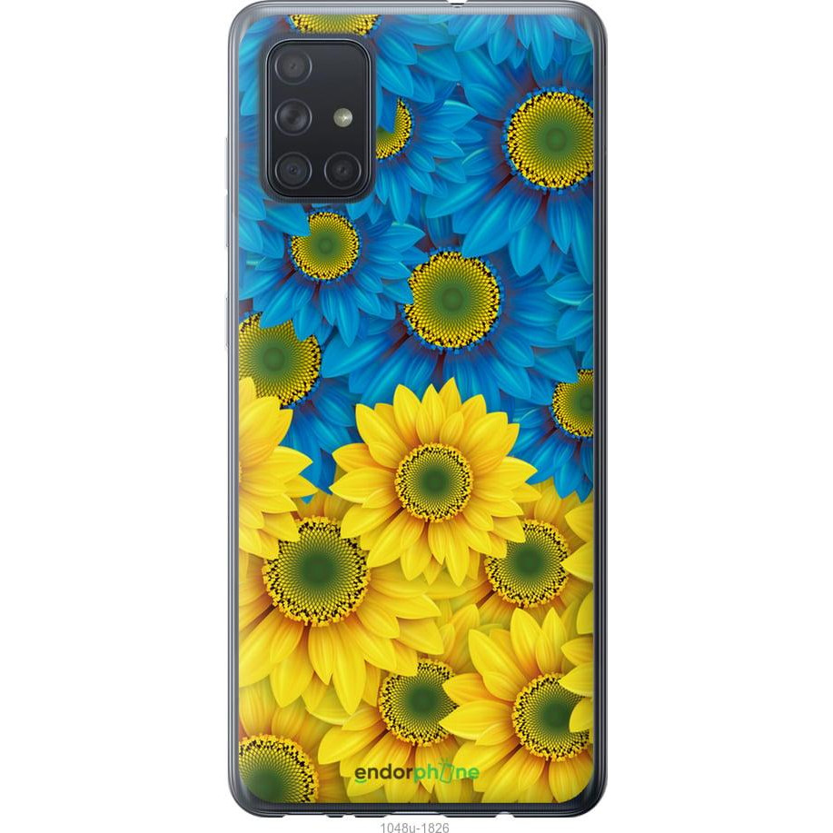 Endorphone Силіконовий чохол на Samsung Galaxy A71 2020 A715F Жовто-блакитні квіти 1048u-1826-38754 - зображення 1