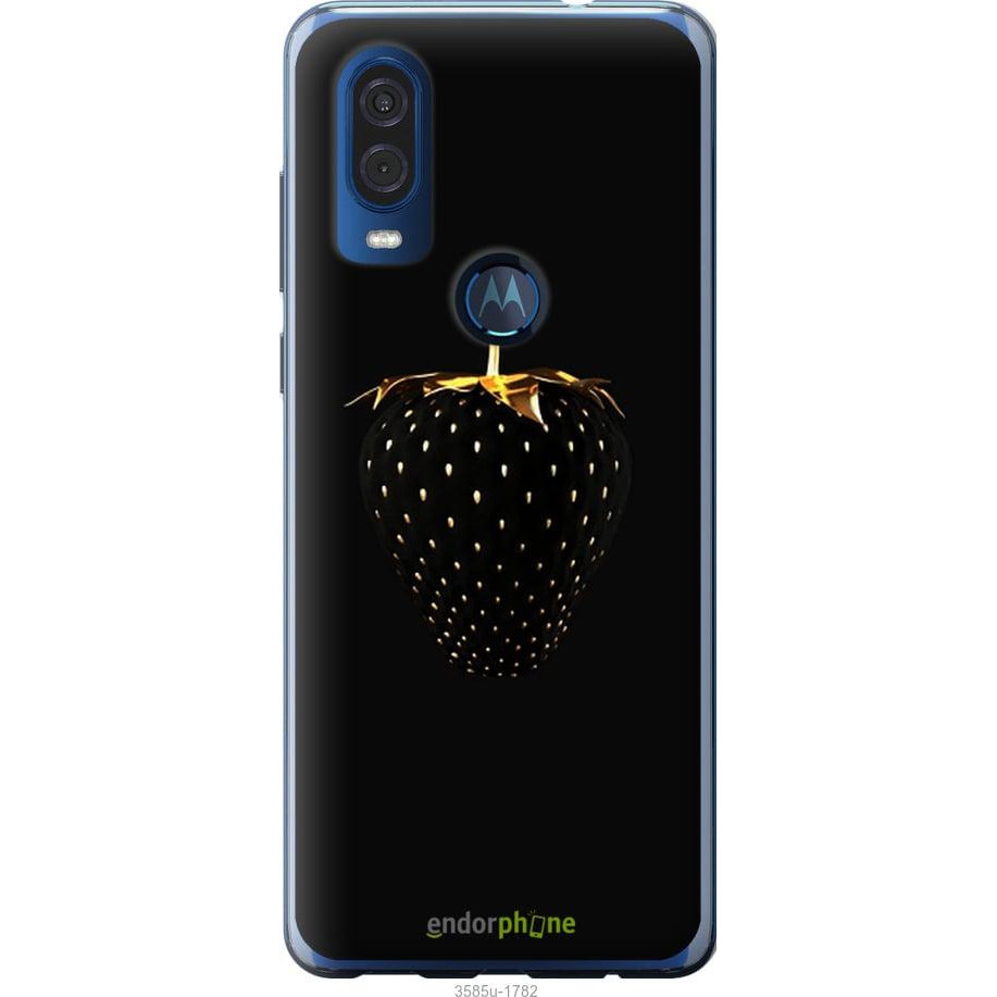 Endorphone Силіконовий чохол на Motorola One Vision Чорна полуниця 3585u-1782-38754 - зображення 1