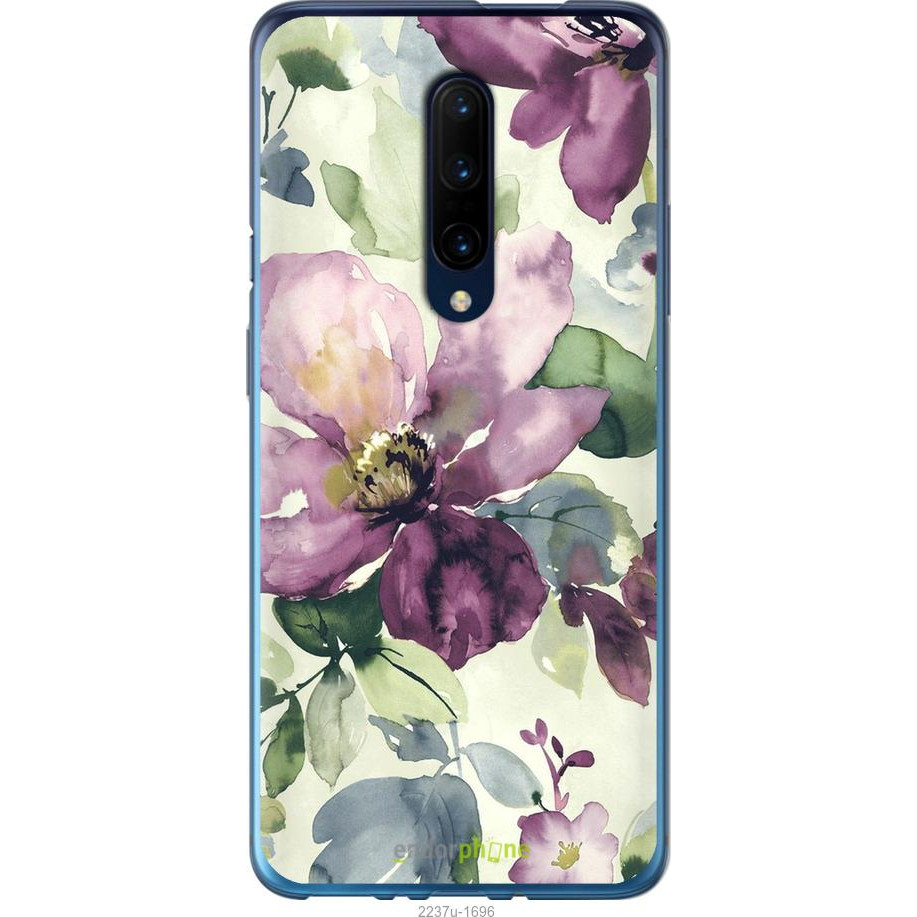 Endorphone Силіконовий чохол на OnePlus 7 Pro Квіти аквареллю 2237u-1696-38754 - зображення 1