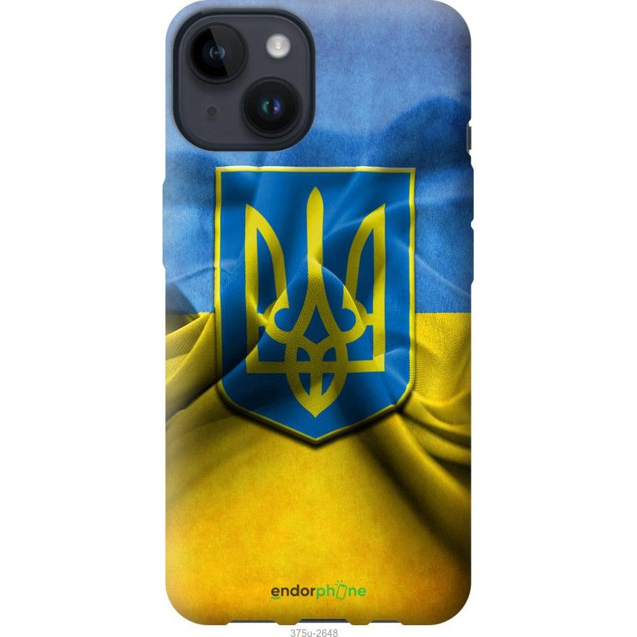 Endorphone Силіконовий чохол на Apple iPhone 14 Прапор та герб України 375u-2648-38754 - зображення 1