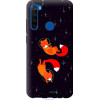 Endorphone TPU чорний чохол на Xiaomi Redmi Note 8T Лисички в космосі 4519b-1818-38754 - зображення 1