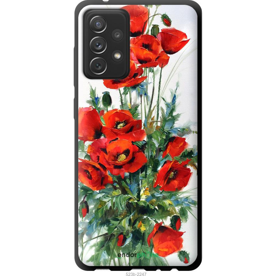 Endorphone TPU чорний чохол на Samsung Galaxy A72 A725F Маки 523b-2247-38754 - зображення 1