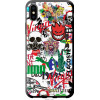 Endorphone TPU чорний чохол на Apple iPhone X Many different logos 4022b-1050-38754 - зображення 1