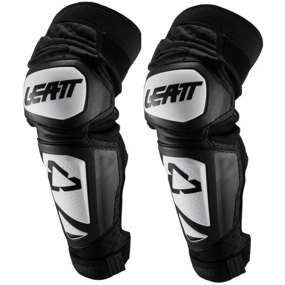 LEATT Мотонаколенники  Knee-Shin Guard EXT White-Black L-XL - зображення 1