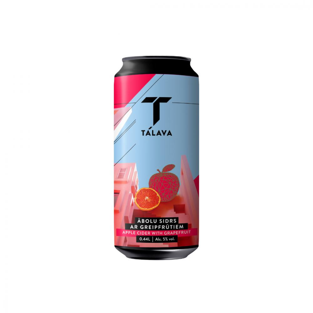 Talava Apple Cider Semisweet with Grapefruits 0,44 л (4751026240234) - зображення 1