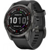 Garmin Fenix 7S Sapphire Solar Carbon G. DLC Titanium w. Black Band (010-02539-24/25) - зображення 1