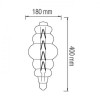 Horoz Electric LED Filament ORIGAMI-XL 8W Amber (001 053 0008) - зображення 2