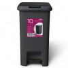 сміттєві відра MVM Відро для сміття  з кришкою та педаллю Антрацит (BIN-01 10L ANTHRACITE)