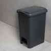 MVM Відро для сміття  з кришкою та педаллю Антрацит (BIN-01 10L ANTHRACITE) - зображення 3