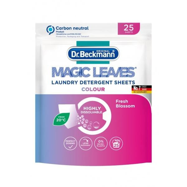 DR. Beckmann Серветки для прання Magic Leaves для кольорових тканин 25 шт. (4008455585215) - зображення 1