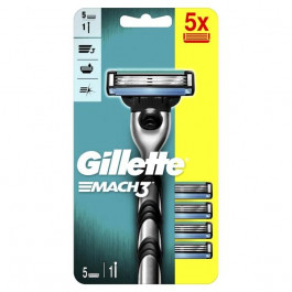   Gillette MACH3 Бритва з 5 змінними касетами (7702018556199)