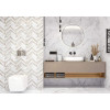 Golden Tile Плитка Golden Tile Marmo Bianco Chevron белый G70151 30х60 - зображення 3