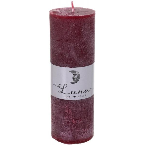 Luna Свічка Рустик циліндр Red Wine C5516-504 - зображення 1
