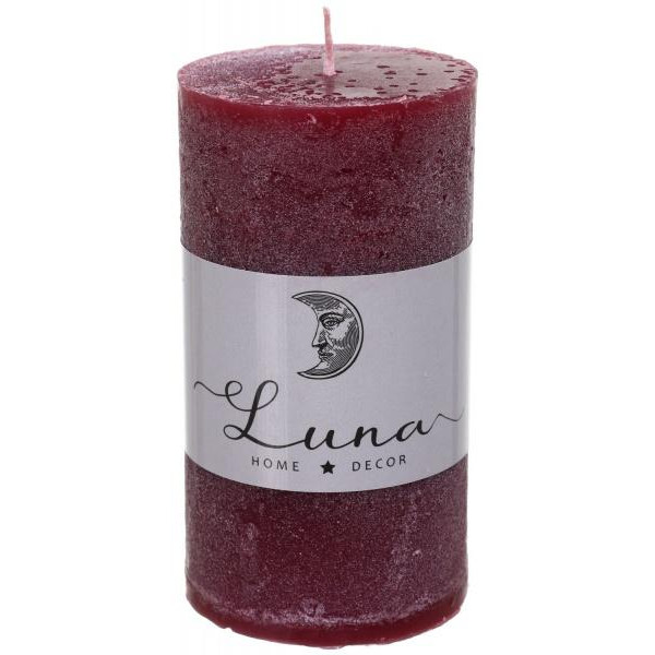 Luna Свічка Рустик циліндр Red Wine C5510-504 - зображення 1