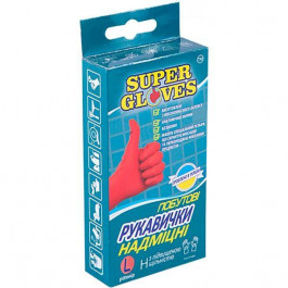 Super Gloves гумові господарські надміцні з покриттям латекс L (9)