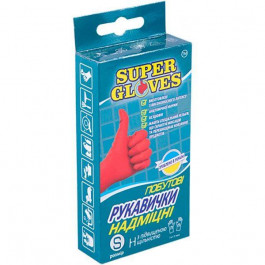   Super Gloves Рукавички  з покриттям латекс S (7) (4823060806872)