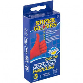 Super Gloves Перчатки резиновые универсальные стандартные р. M 1 пар/уп. оранжевые (4823060806858)
