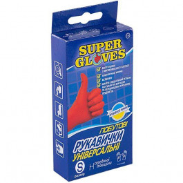 Super Gloves Перчатки резиновые универсальные стандартные р. S 1 пар/уп. оранжевые (4823060806841)