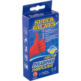 Super Gloves Перчатки резиновые универсальные стандартные р. L 1 пар/уп. оранжевые (4823060806865)