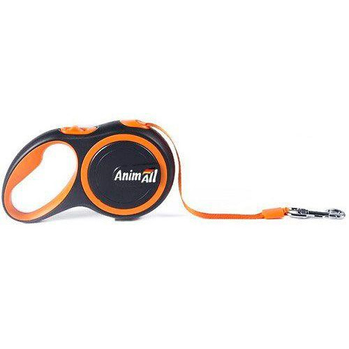 AnimAll Поводок-Рулетка Для Собак Весом До 25 Кг, 5 М, Оранжевый (60701) - зображення 1