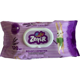 ZEFFIR Детские влажные салфетки  с экстрактом лаванды 120 шт.
