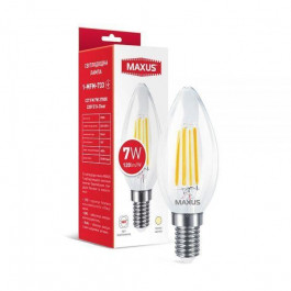 MAXUS LED FIL Clear C37 7W E14 2700K 220V (1-MFM-733)