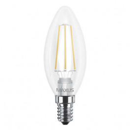 MAXUS LED филамент C37 4W мягкий свет E14 (1-LED-537-01)