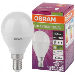 Osram LED Antibacterial 7,5W P45 E14 220V 4000K (4058075561670)
