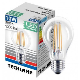 Techlamp LED Classic A60 10 Вт E27 4000 К 220 В прозрачная (8595557072959)