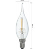 Osram LED Едісона Filament свічка на вітрі E14 4W 2700K 230V (4052899961890) - зображення 3