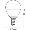 Hopfen LED 7 Вт P45 матовая E14 220 В 3000 К (6949677989703) - зображення 2