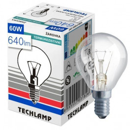 Techlamp Лампа накаливания P45 60 Вт E14 230 В прозрачная (8595557031826)