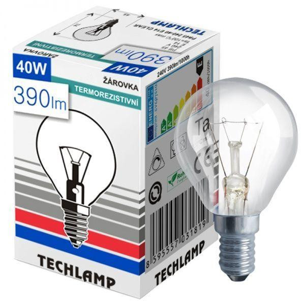 Techlamp Лампа накаливания P45 40 Вт E14 230 В прозрачная (8595557031819) - зображення 1