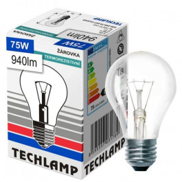 Techlamp Лампа накаливания A55 75 Вт E27 230 В прозрачная (8595557031789)