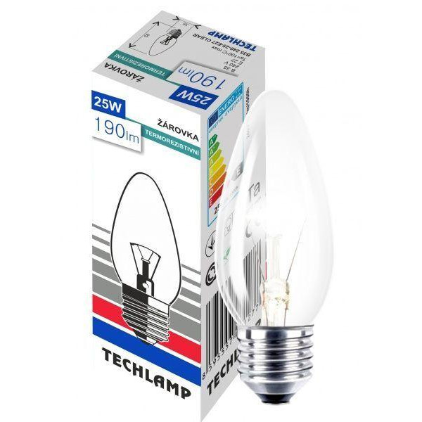 Techlamp Лампа накаливания B35 25 Вт E27 230 В прозрачная (8595557031277) - зображення 1