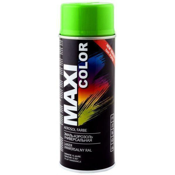 MAXI color RAL 6018 желто-зеленый глянец 400 мл (MX6018) - зображення 1