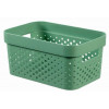 кошики, контейнери для білизни, речей Curver Кошик універсальна пластикова 245854 Infinity 4,5 л зелена 120x270x190 мм (3253924747231)