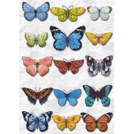 Наш Декупаж Декоративная наклейка  Бабочки акварель 49x70 см (4820154070577)