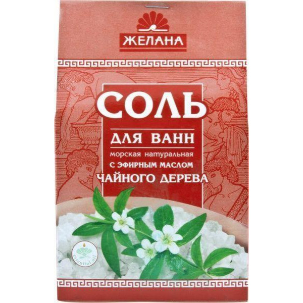 ЖЕЛАНА Соль для ванны  с эфирным маслом чайного дерева 500 г (4820022090140) - зображення 1