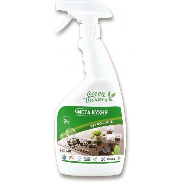 Green Unikleen Органическое средство для мытья кухни Чистая кухня 0.7 л (0104075) - зображення 1