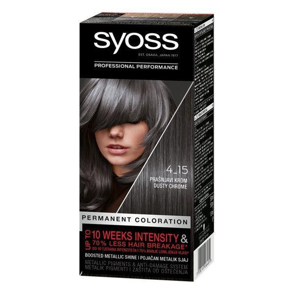 Syoss 4-15 Стойкая краска для волос Дымчатый хром 115 ml (9000101266481) - зображення 1