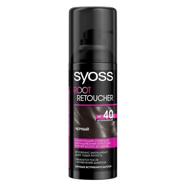 Syoss Root Retoucher Тонуючий спрей для маскування сивини і відросло коріння Чорний 120 мл (4015100204841) - зображення 1