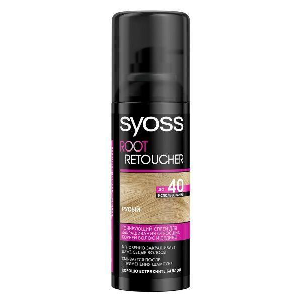 Syoss Root Retoucher Тонуючий спрей для маскування сивини і відросло коріння Темний Блонд 120 мл (40151002 - зображення 1