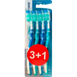 Prodent Зубная щетка  Advance Family средней жесткости 4 шт.
