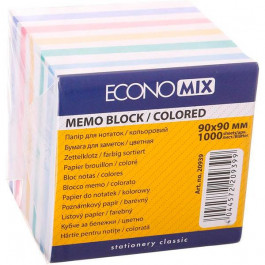 ECONOMIX Бумага для заметок  Зебра 90х90 мм 1000 листов Цветная (E20939)
