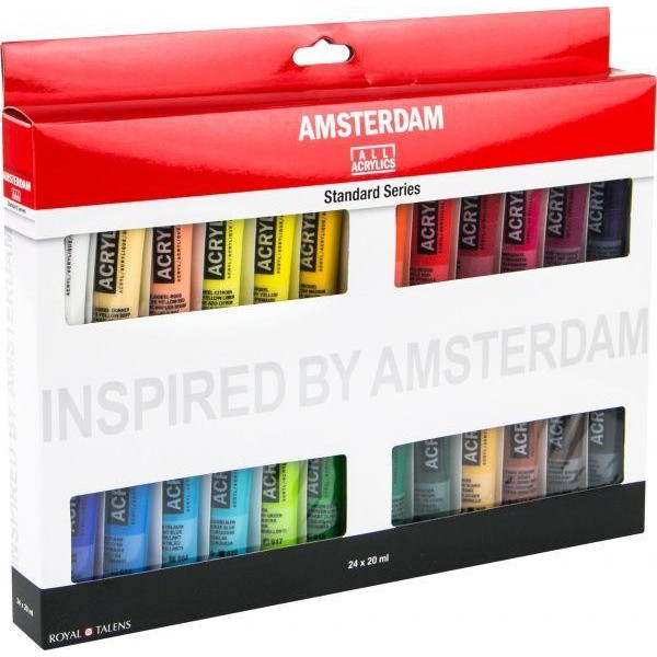 Royal Talens Набор акриловых красок Amsterdam Standard 24 цвета 20 мл (8712079329334) - зображення 1