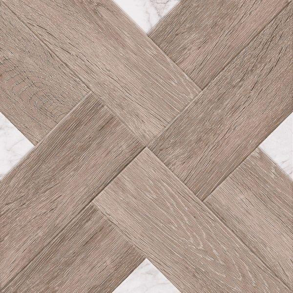 Golden Tile Marmo Wood cross темный беж 400X400 4VН870 - зображення 1