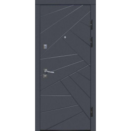 Riccardi Двері вхідні TM Riccardi Urban 1-A BG графіт матовий / дуб ash line 2050х860мм ліві