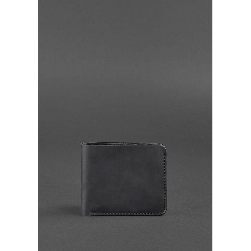 BlankNote Мужское портмоне черного цвета из винтажной кожи без фиксации  (12589) - зображення 1